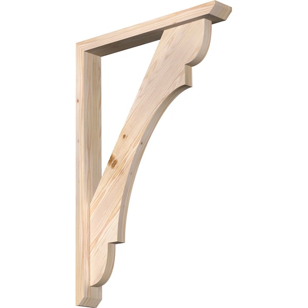 Ekena Millwork Olympic Slat Smooth Bracket w/ Offset Brace, Douglas Fir, 3 1/2"W x 24"D x 36"H BKT0402X24X36OLY06SDF - main
